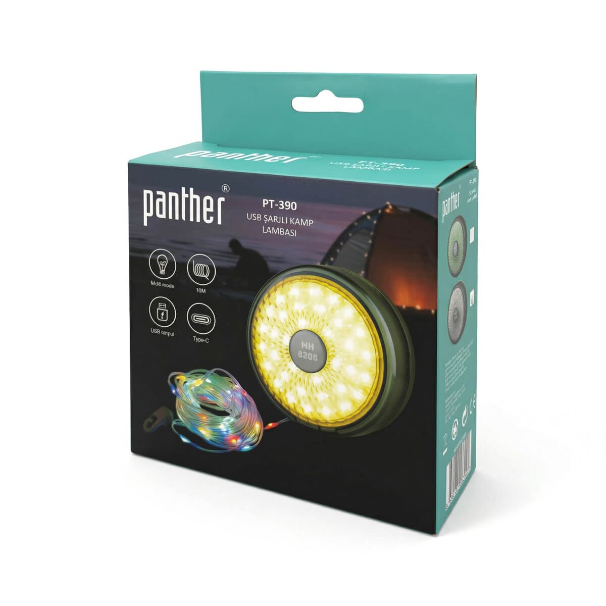 Panther PT-390 Usb Şarjlı Kamp Lambası