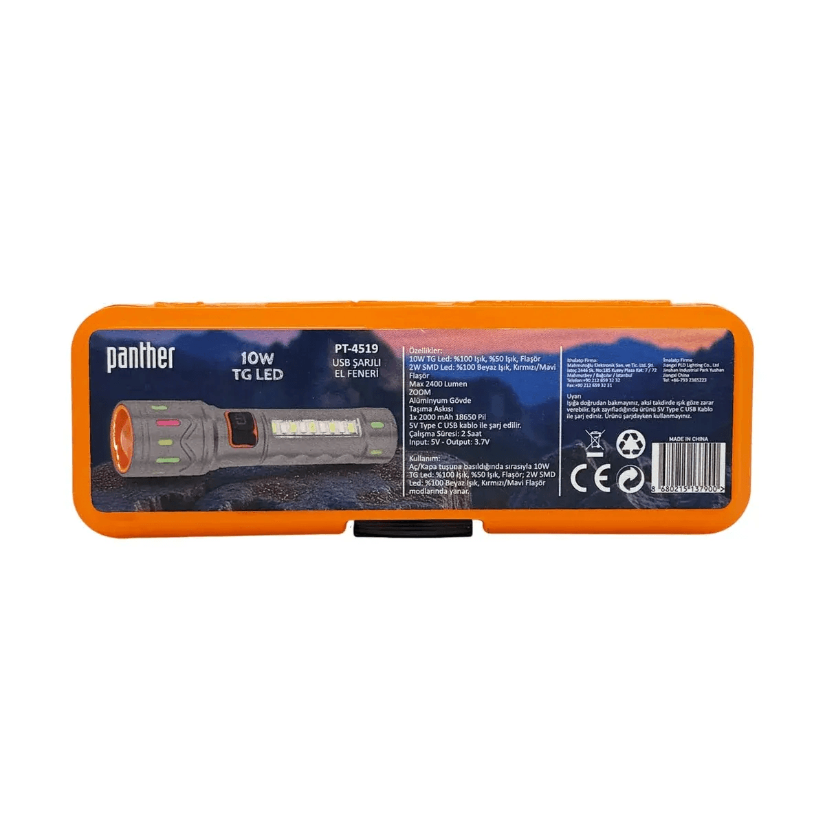 Panther pt-4519 usb şarjlı el feneri