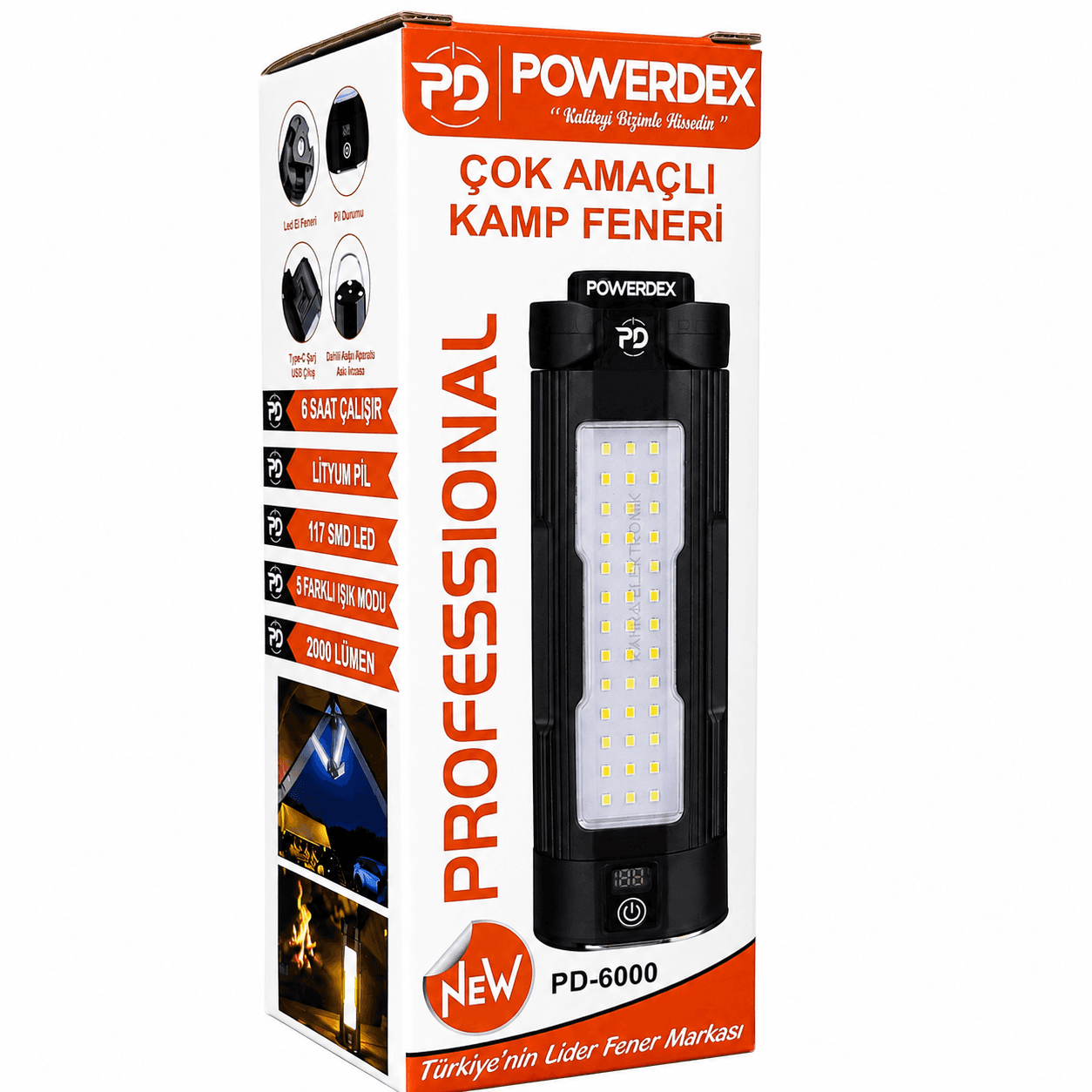 Powerdex pd-6000 çok amaçlı kamp lambası ışıldak